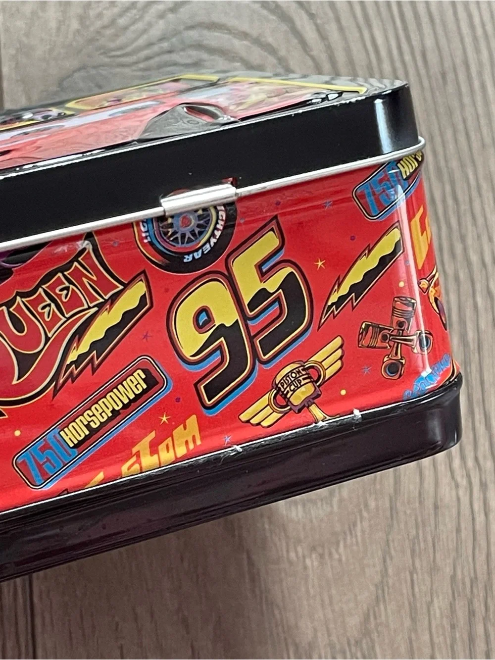 Disney Pixar Cars Lightning McQueen Piston Cup Tin Lunch Box